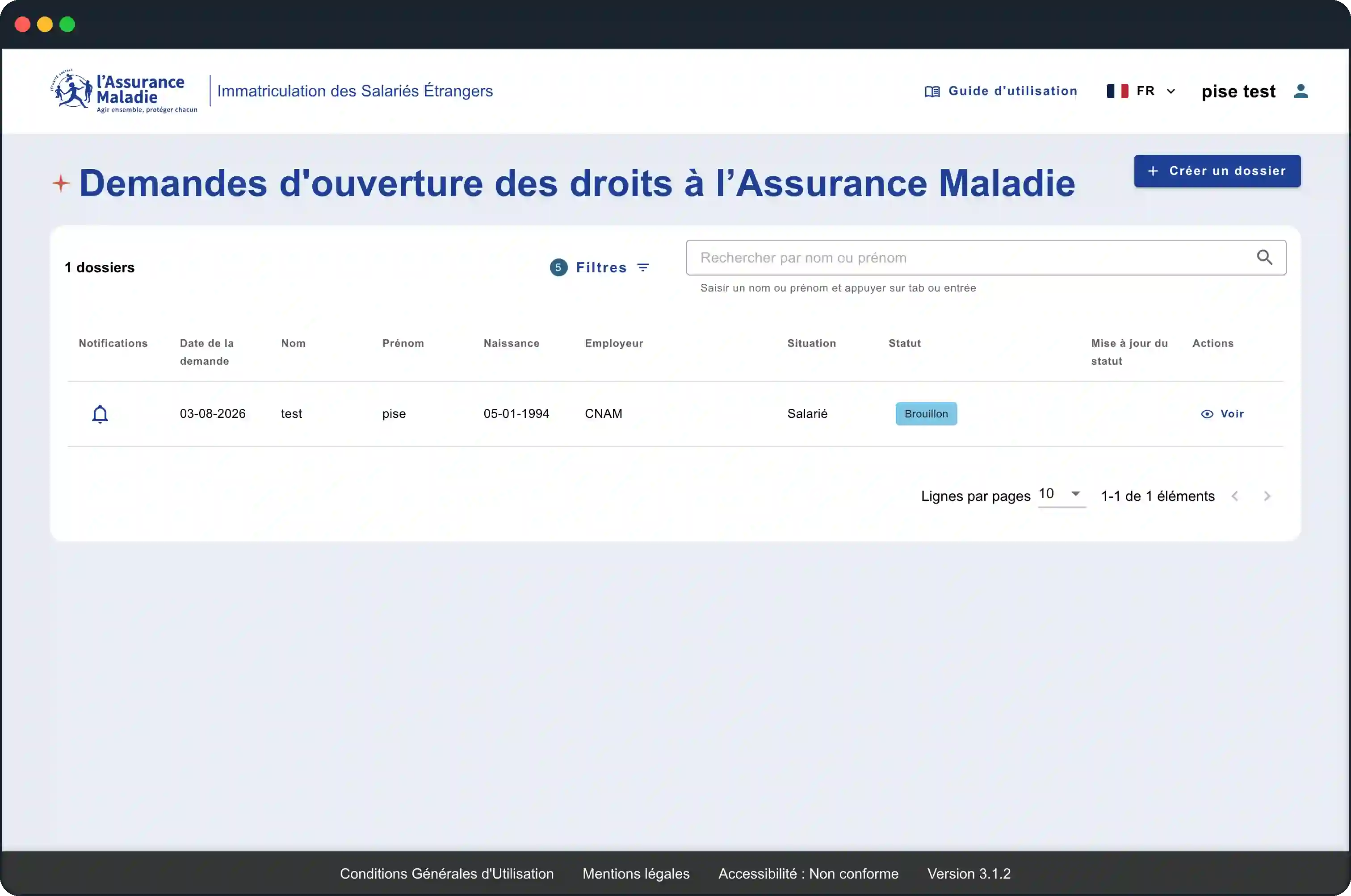 Capture d'écran 2 — CNAM