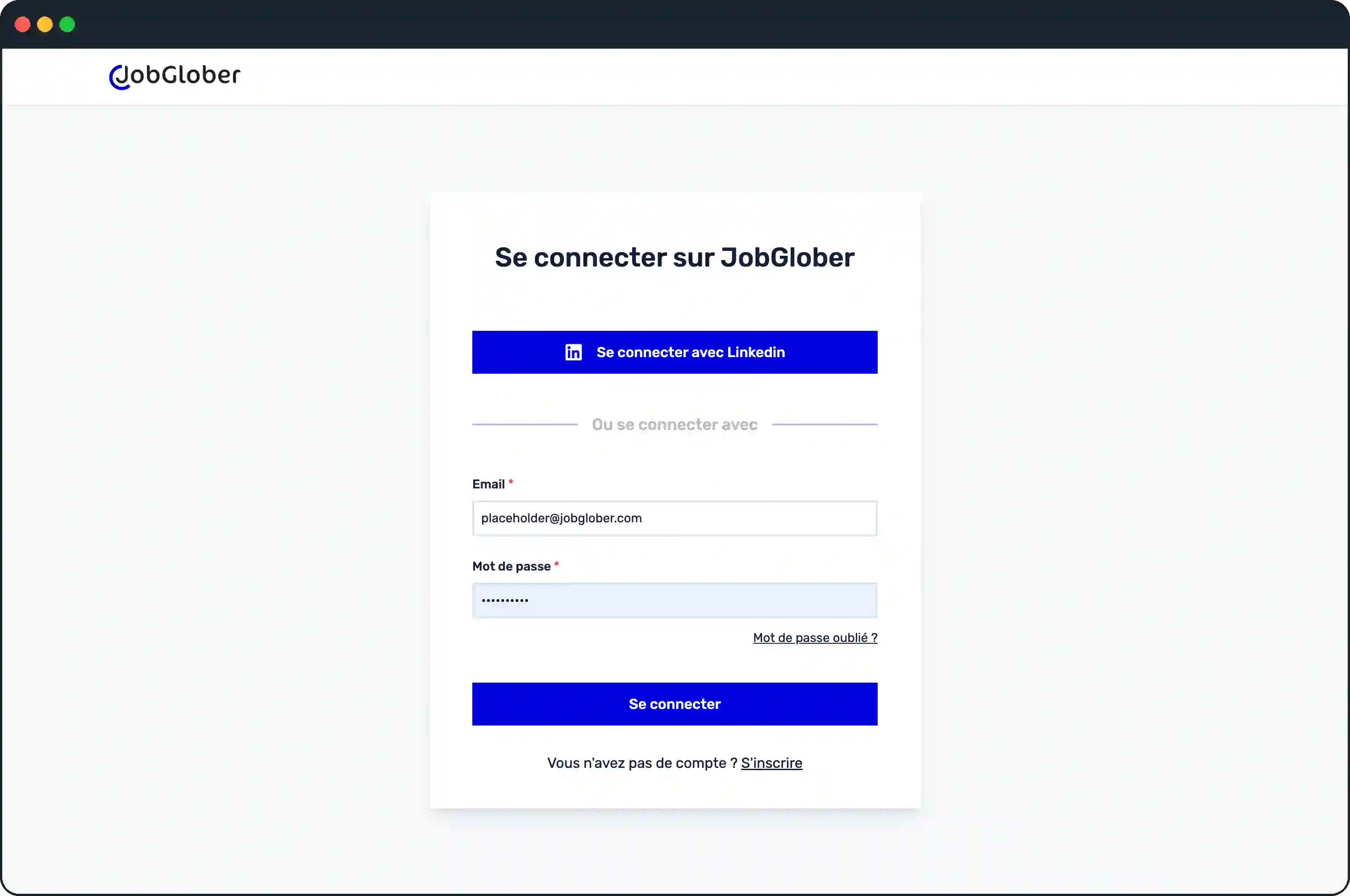 Capture d'écran 1 — Jobglober
