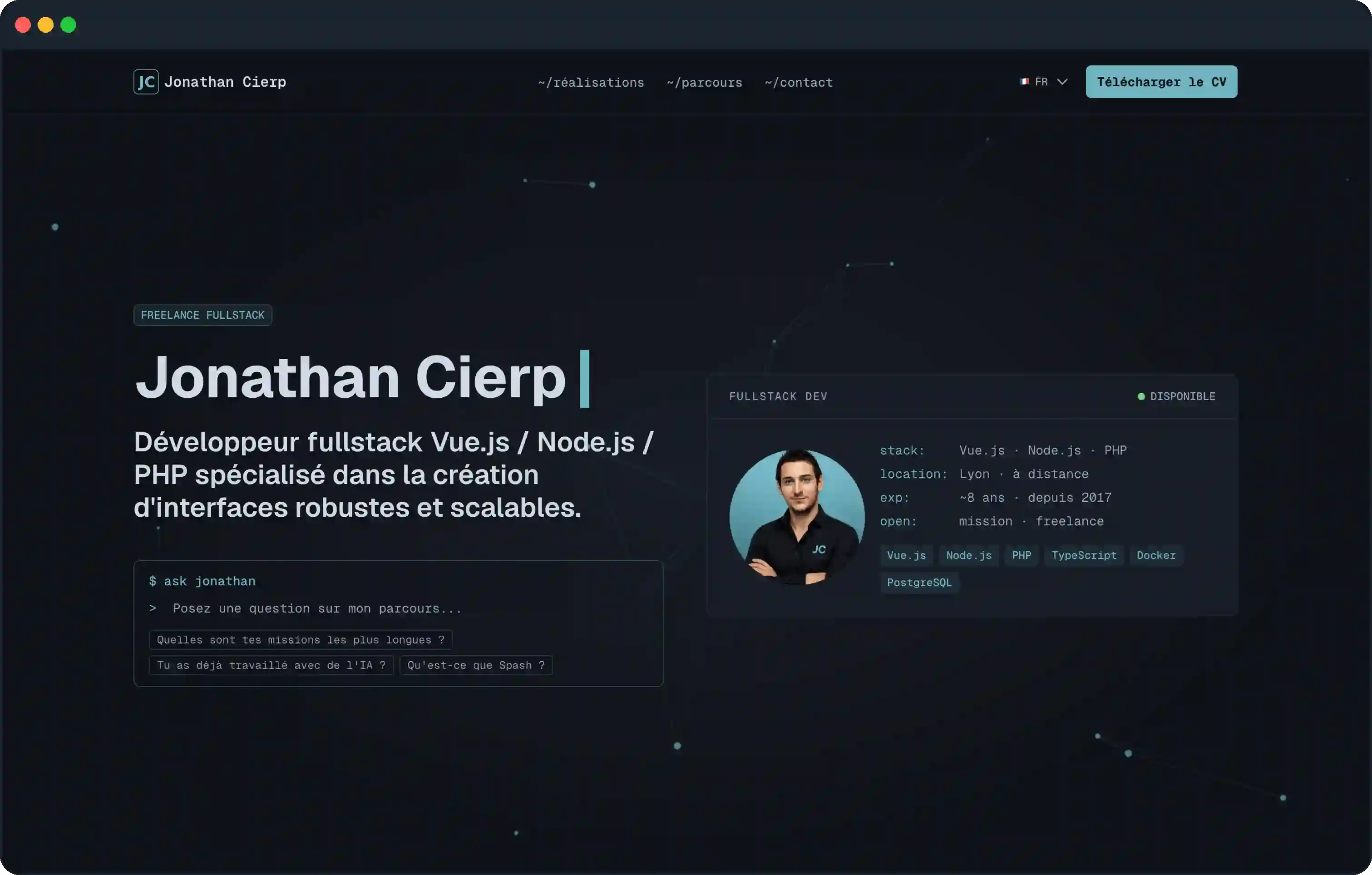 Capture d'écran 1 — @superportal-dev/portfolio
